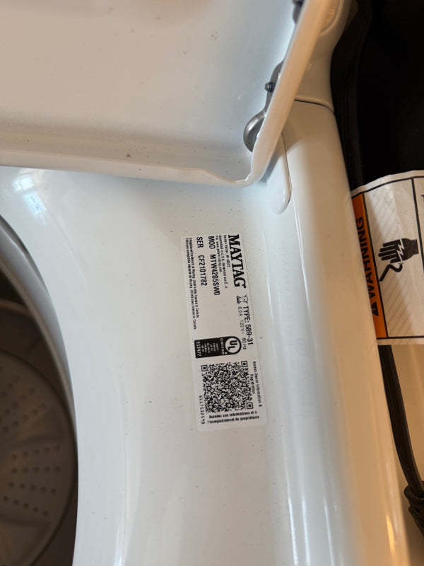 Newer Model Maytag Top Load Washer - 1 Year Warranty