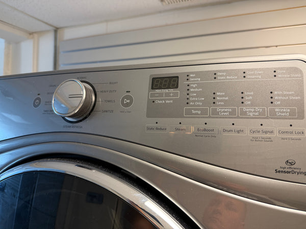 Gray Whirlpool Front Load Washer & Electric Dryer Set - Stackable or Side by Side