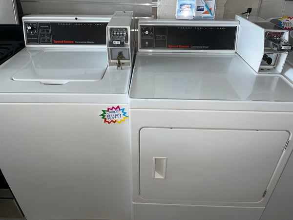 Speed Queen Top Load Washer & Electric Dryer Commercial Coin Operated Set