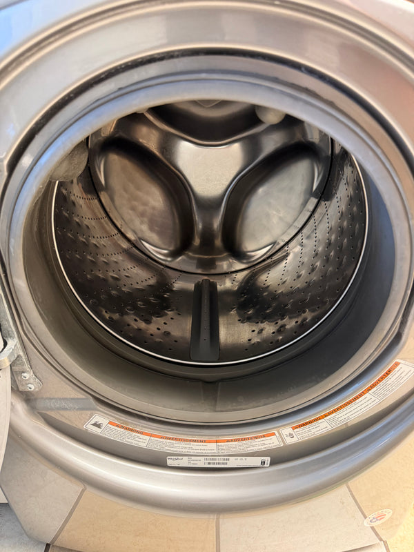 Gray Whirlpool Front Load Washer & Electric Dryer Set - Stackable or Side by Side