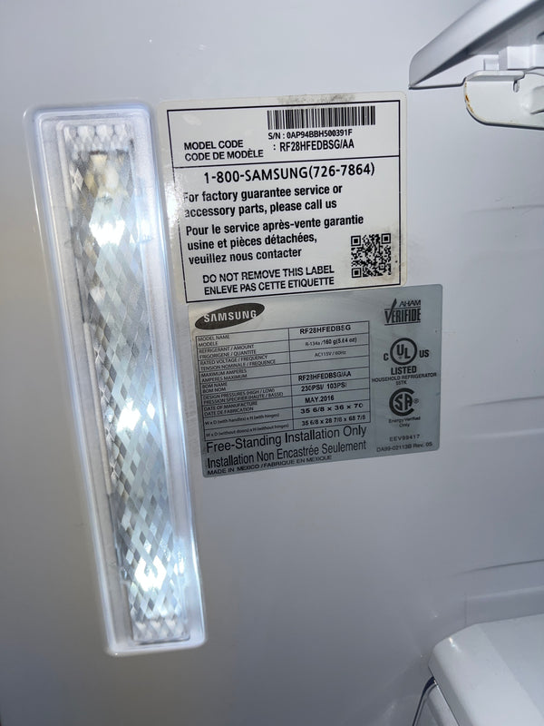 28 Cu Ft Black Stainless Samsung French Door Refrigerator