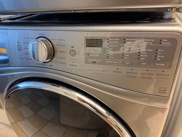 Gray Whirlpool Front Load Washer & Electric Dryer Set - Stackable or Side by Side
