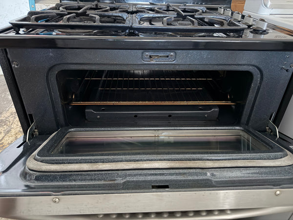 30” Maytag Gemini Stainless Steel Gas Double Oven - 5 Burner