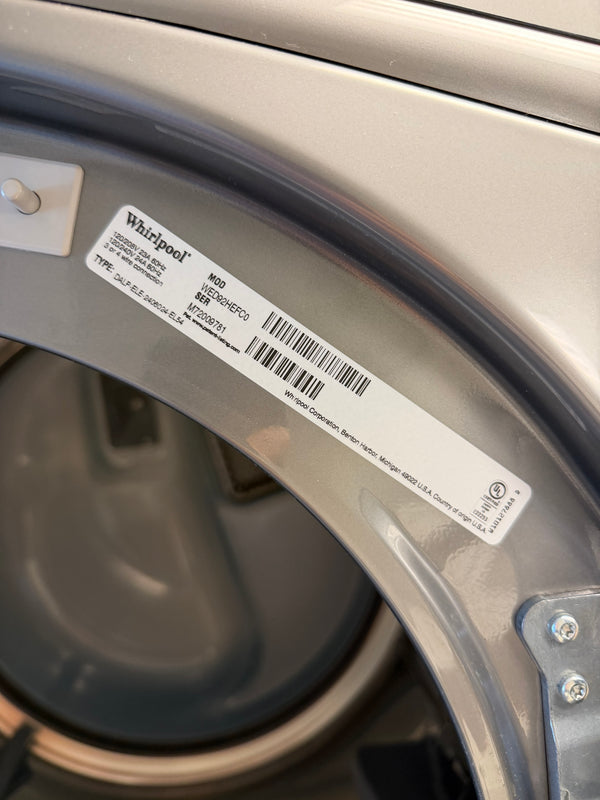 Gray Whirlpool Front Load Washer & Electric Dryer Set - Stackable or Side by Side