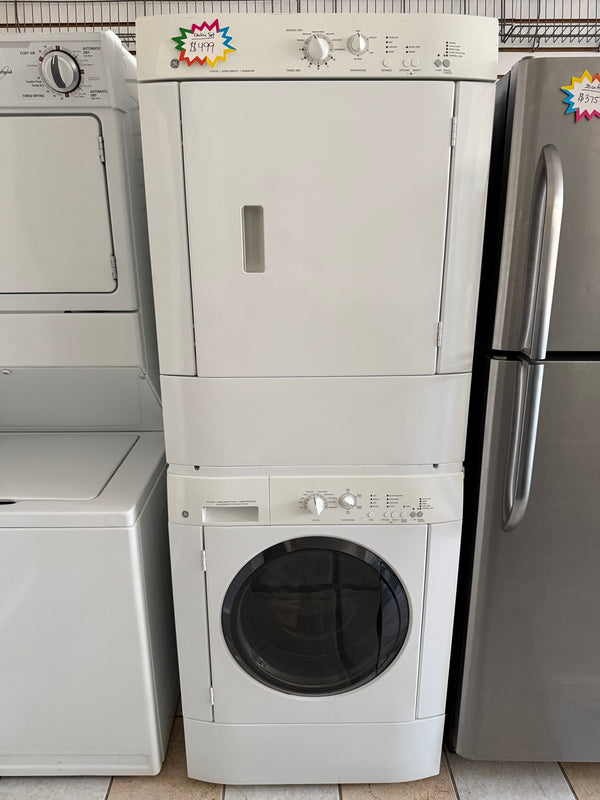 27” Wide GE Front Load Washer & Electric Dryer Set - Stackable