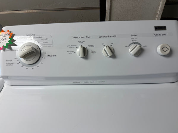 Kenmore Elite (Whirlpool Direct Drive) Top Load Washer & Electric Dryer - Shoe Drying Rack Included