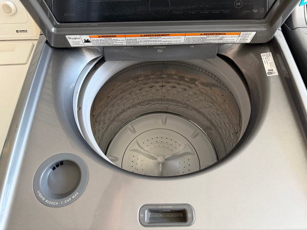 Gray Whirlpool Cabrio Top Load Washer & Electric Dryer Set - XL Capacity