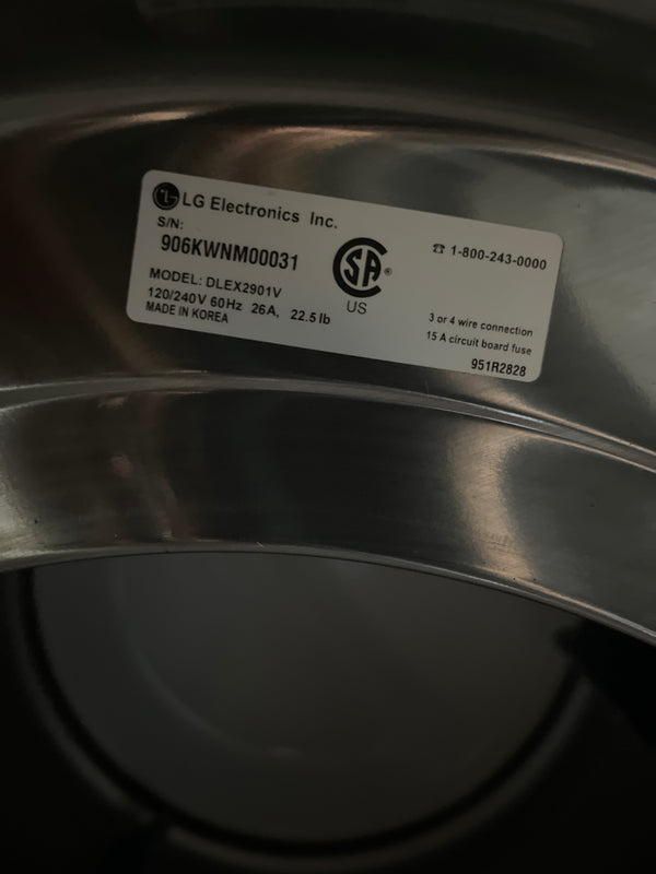 27” LG Grey Electric Front Load Dryer