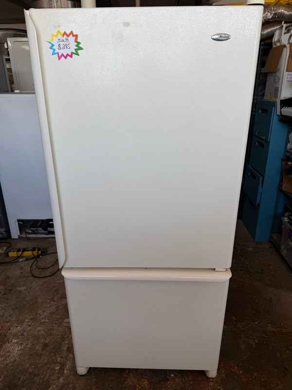 19 Cu. Ft. Bisque Amana Bottom Freezer Refrigerator