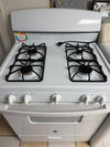30” White GE Gas Range