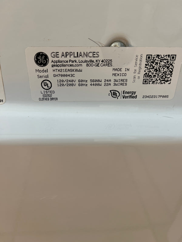 27” Hotpoint Top Load Washer & Electric Dryer Set