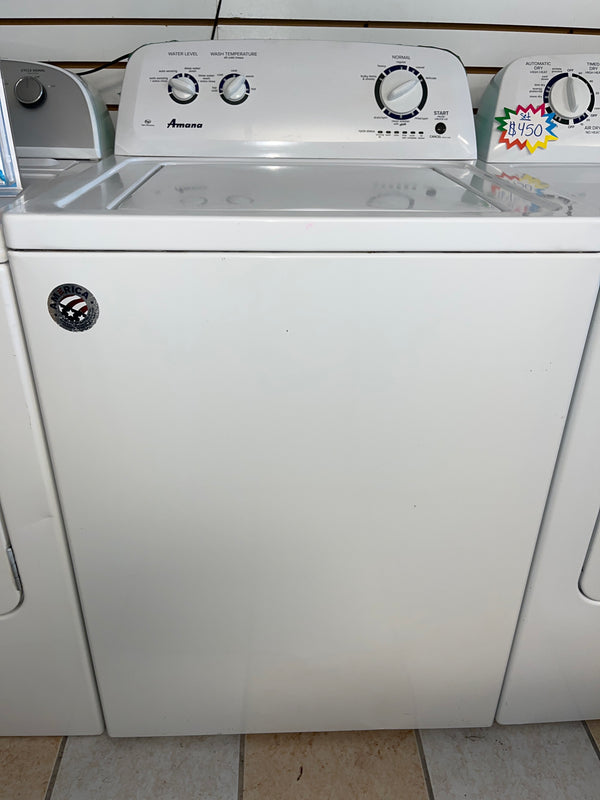 27” Amana Top Load Washer & 29” Electric Dryer Set