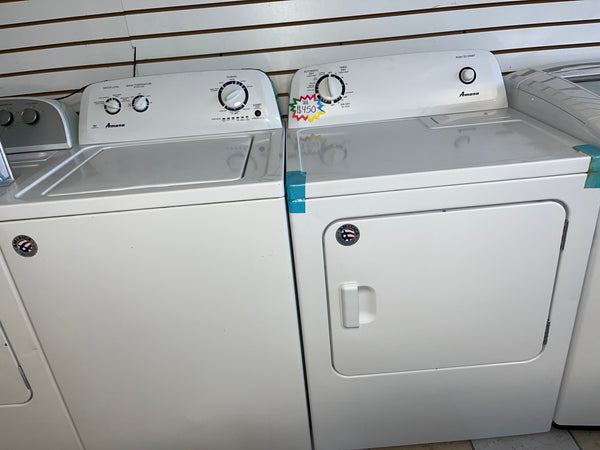 27” Amana Top Load Washer & 29” Electric Dryer Set