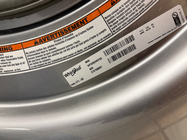 Gray Whirlpool Front Load Washer & Electric Dryer Set - Stackable or Side by Side
