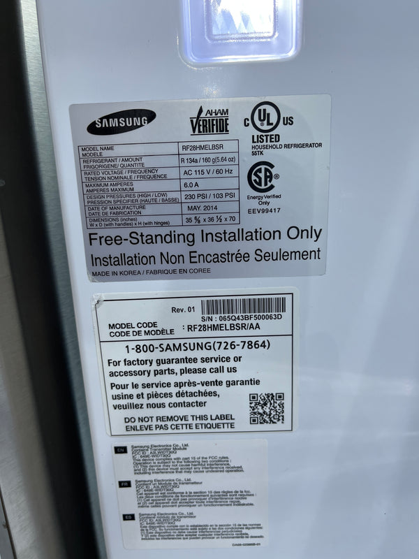 28 Cu Ft Stainless Samsung French Door Refrigerator