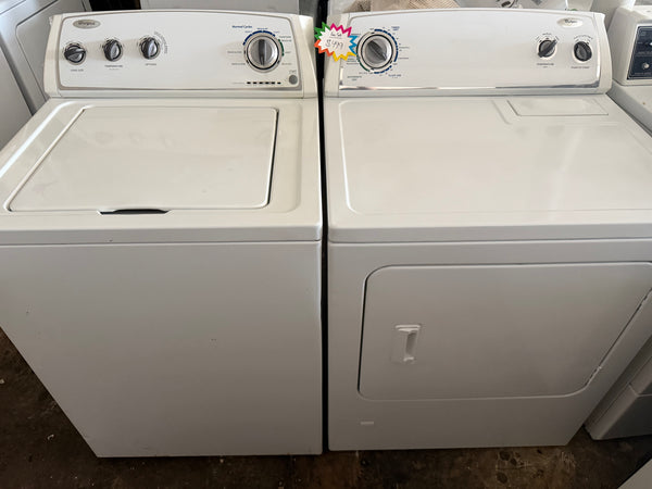 Whirlpool Top Load Washer & Gas Dryer Set