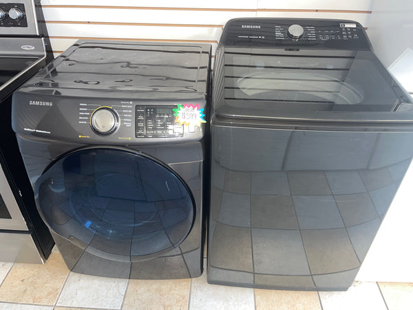 Samsung Top Load Washer & Gas Dryer Set