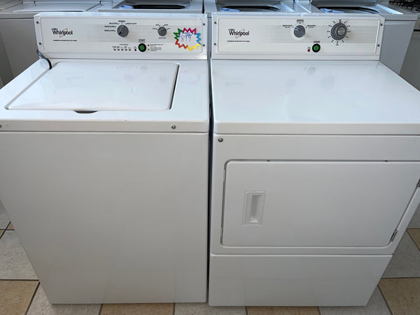 27” Whirlpool Commercial Top Load Washer & Electric Dryer