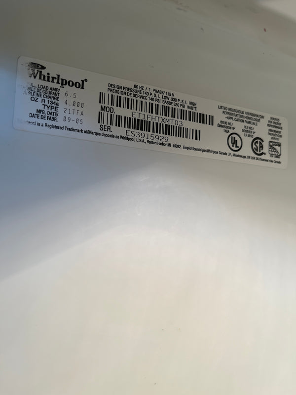 21 cu ft Whirlpool Top-freezer Refrigerator