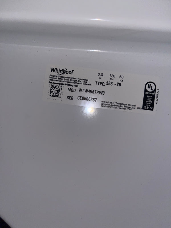 27” Whirlpool Top Load Washer