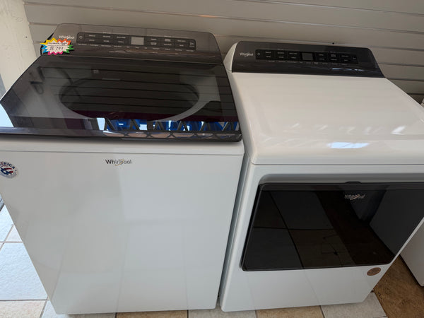 Newer Whirlpool Top Load Washer & Electric Dryer Set - 1 Year Warranty