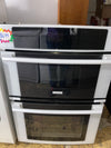 White/Black Glass 30” Electrolux Electric Wall Oven/Microwave Combo