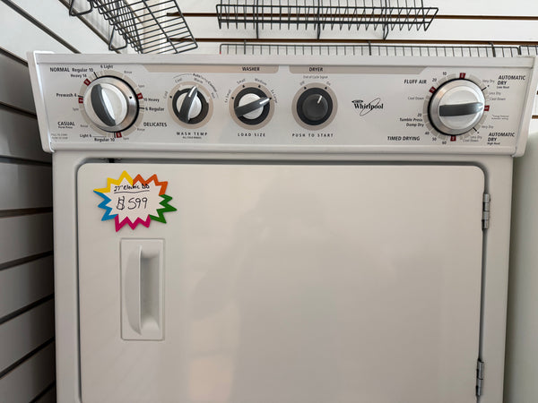 27” Whirlpool Direct Drive Electric Laundry Center