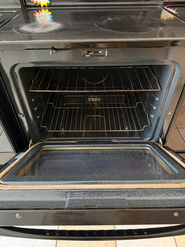 30” Black Maytag Glass Top Electric Range