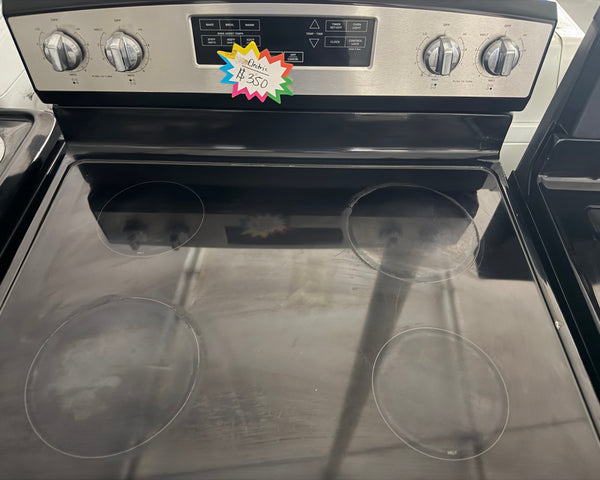 Stainless Steel Amana Glass Top Electric Range