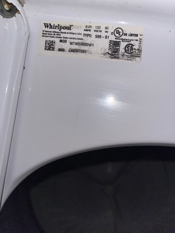27” Whirlpool Top Load Washer