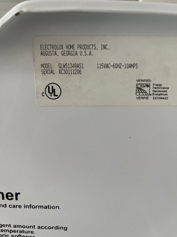 27” Frigidaire Top Load Washer