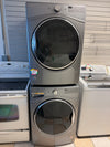 Gray Whirlpool Front Load Washer & Electric Dryer Set - Stackable or Side by Side