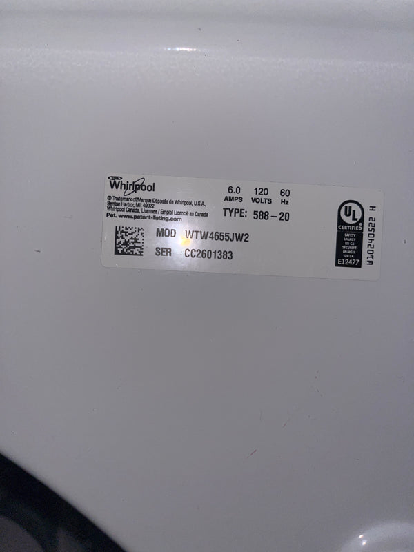 27” Whirlpool Top Load Washer