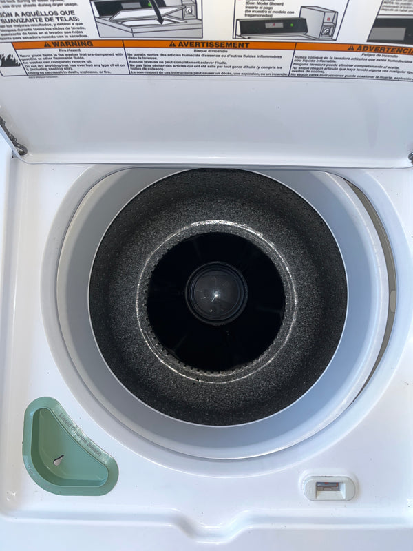 27” Whirlpool Commercial Top Load Washer & Electric Dryer