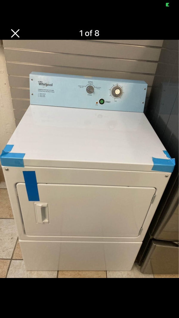 New Whirlpool Commercial Built Gas Dryer - Manufacturers Warranty Included
