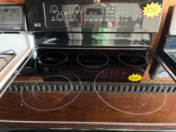 30” Black LG Glass Top Electric Range